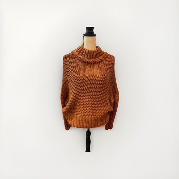 Free People My Only Sunshine Sweater Tuscan Earth Brown NWT Size S Oversized - Picture 3 of 11